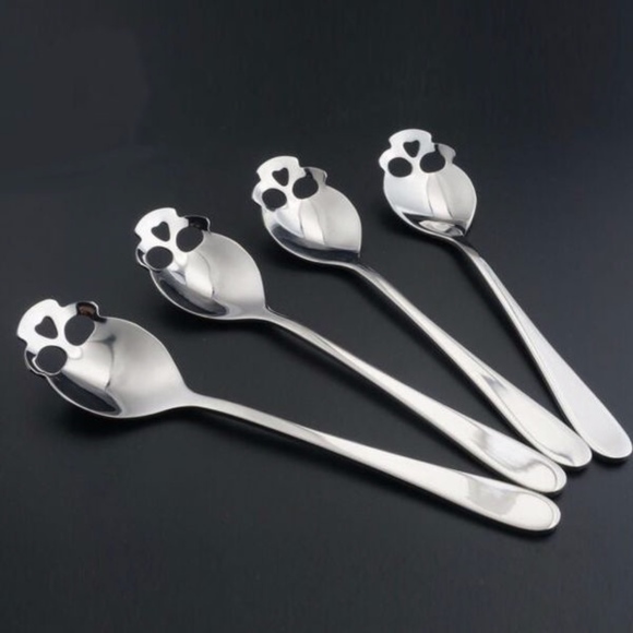 ๐ธ 4PC SKULL SPOONS SKELETON GOTHIC SUS 304 BUNDLE SET GOTH COLLECTORS KITCHEN - Picture 6 of 15